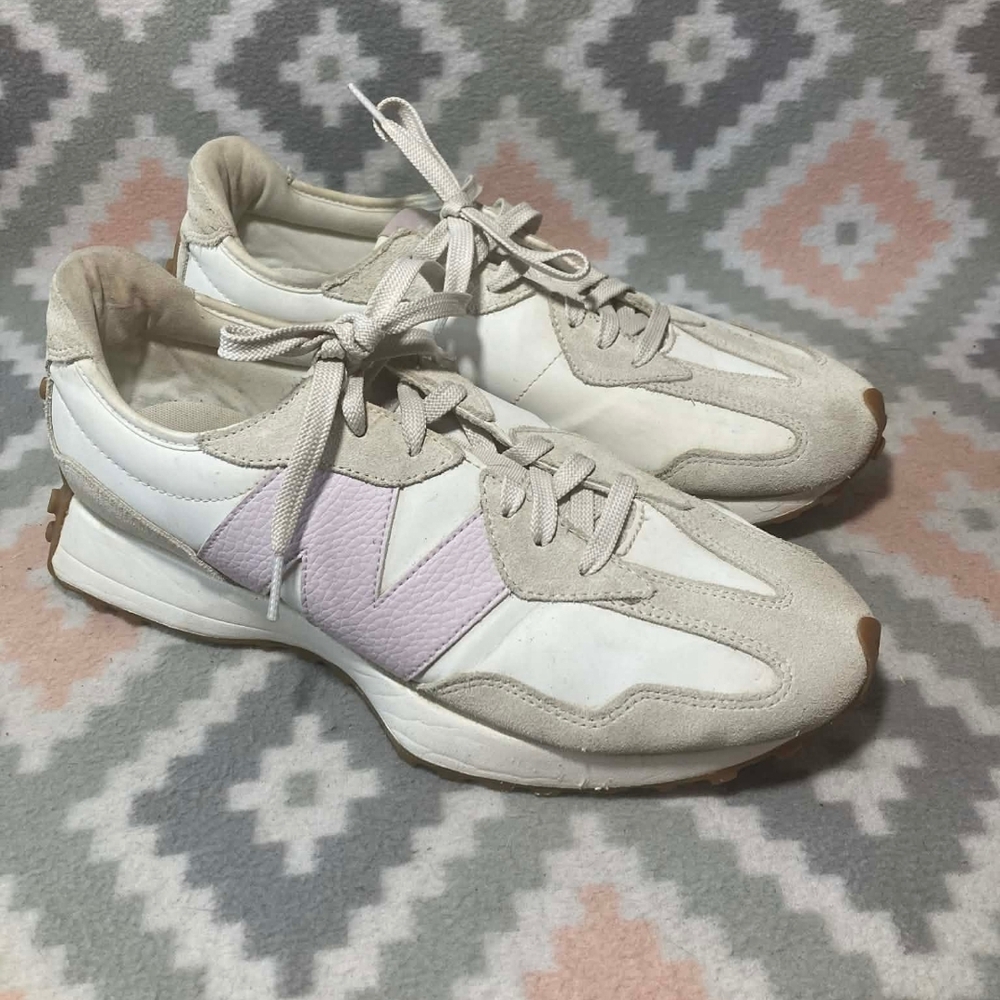 Stylish Women's White and Cream Sneakers